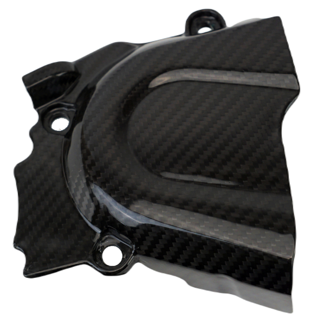 Sprocket Cover in Glossy Twill Weave Carbon Fiber for KTM Duke 690 R 2011-2017