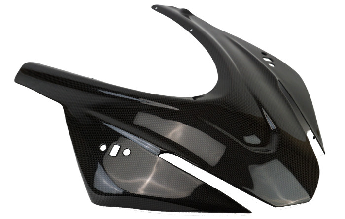 Front Fairing in Glossy Plain Weave Carbon Fiber for Aprilia RS660 2020-2024