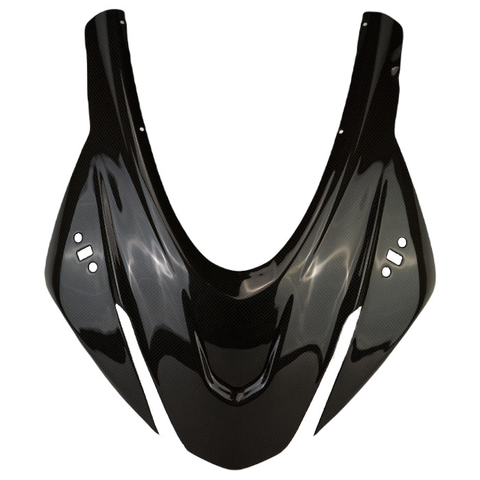 Front Fairing in Glossy Plain Weave Carbon Fiber for Aprilia RS660 2020-2024
