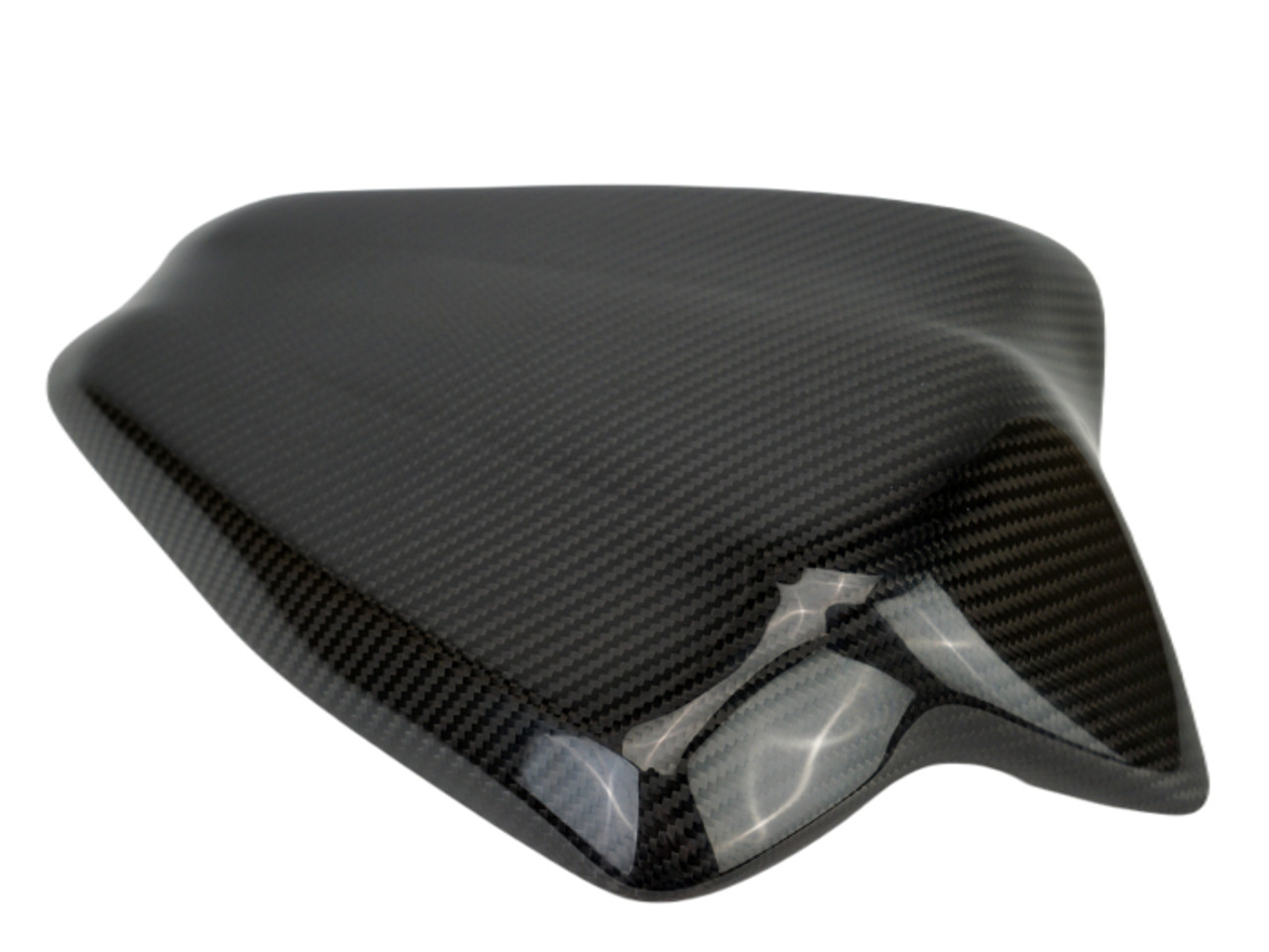 Rear Seat Cowl in Glossy Twill Weave Carbon Fiber for Aprilia RS660, Tuono 660