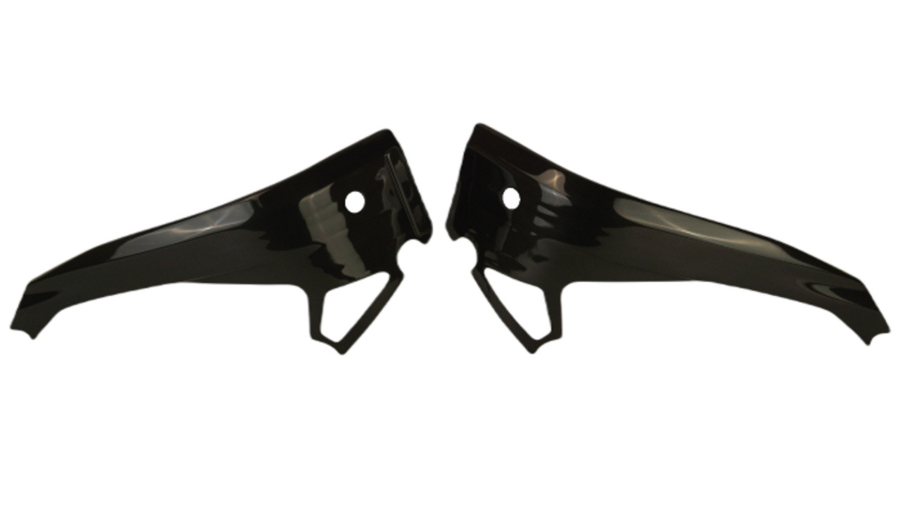 Frame Covers in Glossy Plain Weave 100% Carbon Fiber for Aprilia RS660, Tuono 660