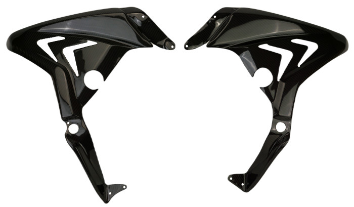Upper Engine Covers in 100% Carbon Fiber for Honda CBR650R 2019-2023
