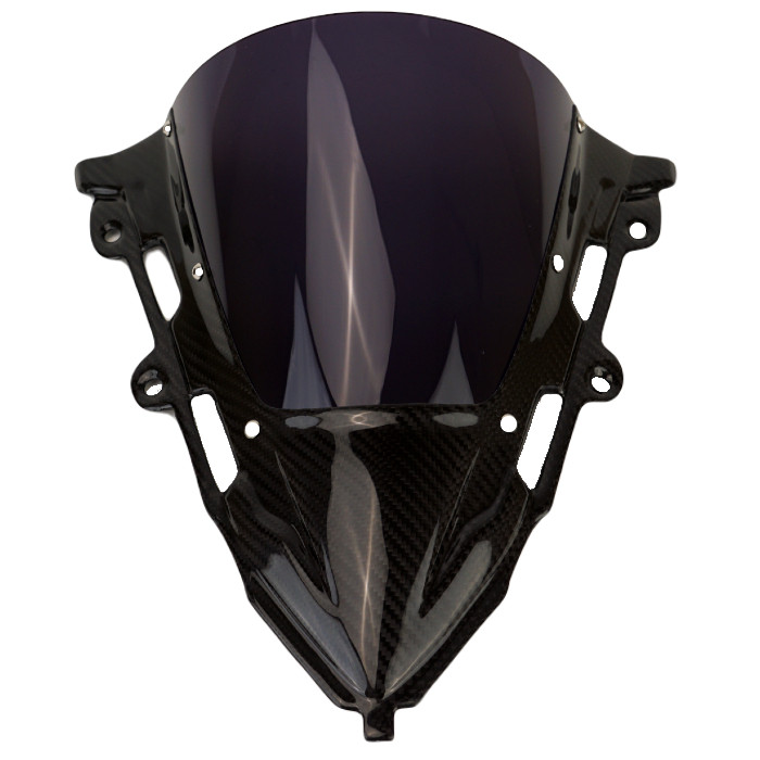 Windshield ( tinted center) in 100% Carbon Fiber for Honda CBR650R 2019-2023

