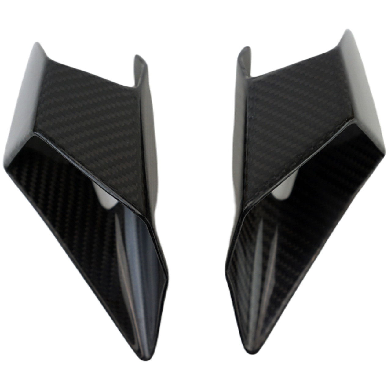 Winglets in Glossy Twill Weave Carbon Fiber for Honda CBR650R 2019+