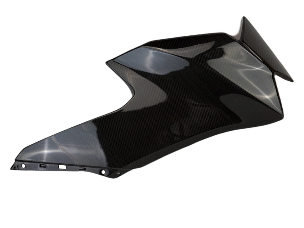 Right Side Panel in Glossy Twill Weave Carbon Fiber for Kawasaki ZX10R 2021+