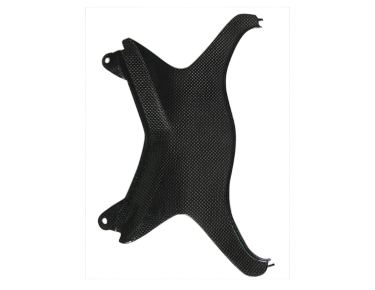 Glossy Plain Weave Carbon Fiber Seat Small Plate for Kawasaki ZX6R 636 09-12