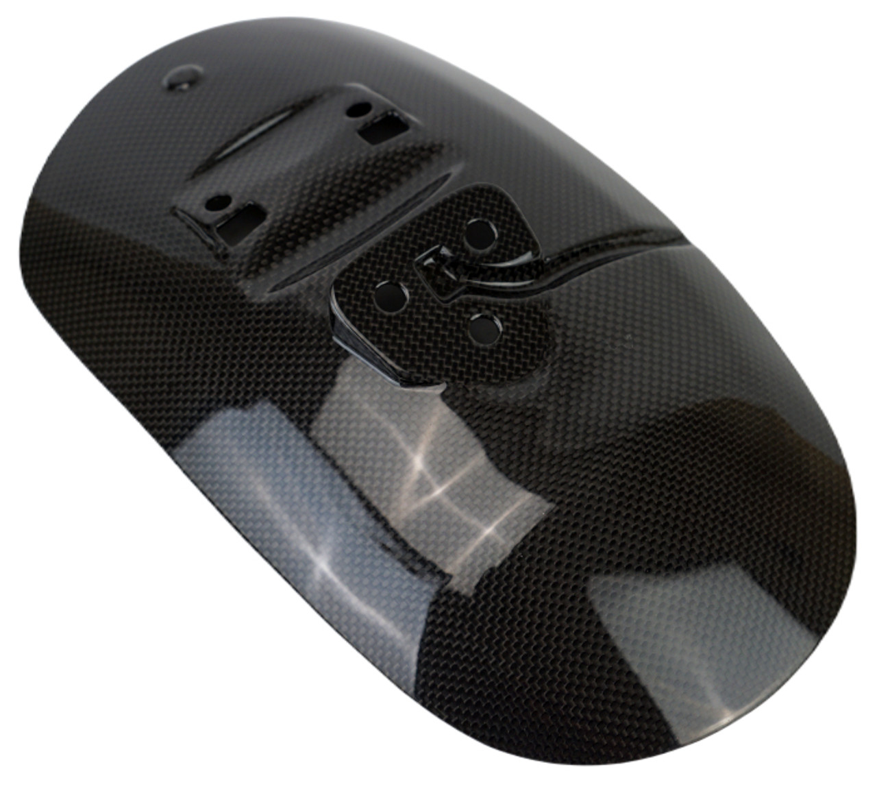 Splash Guard - longer version in Glossy Plain Weave Carbon Fiber for Triumph Trident 660