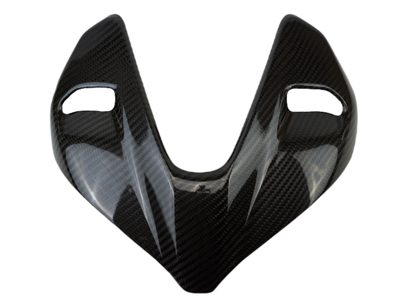 Front Fairing in Glossy Twill Weave Carbon Fiber for Ducati Streetfighter V2