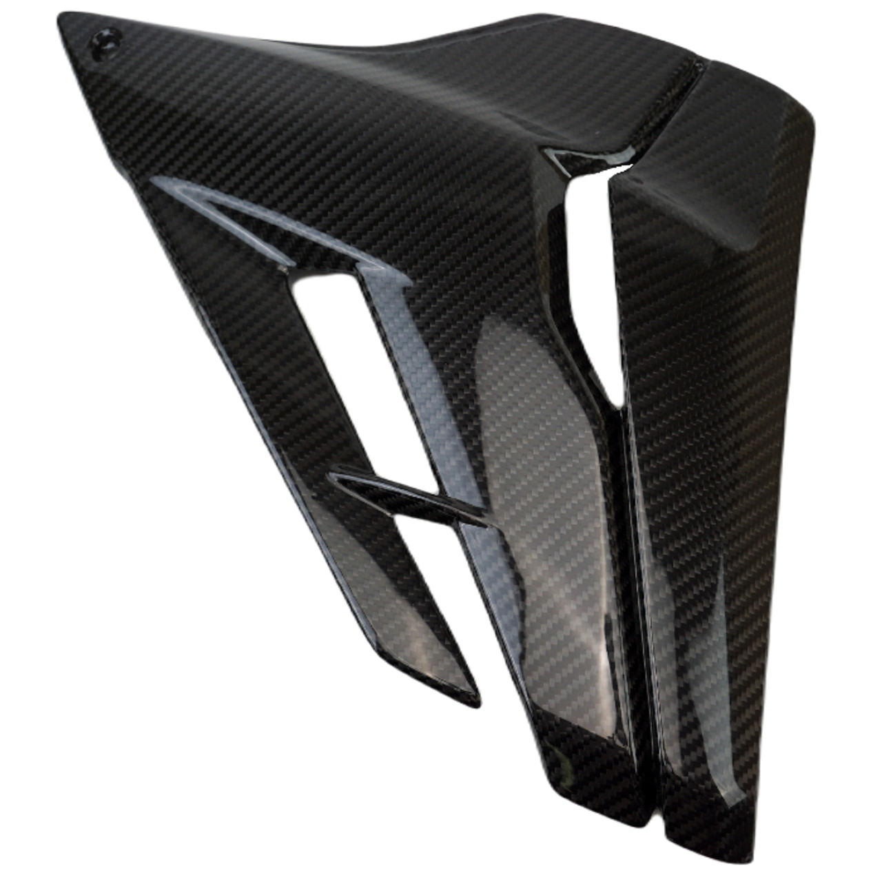 Belly Pan Cowlings in Glossy Twill Weave Carbon Fiber for Ducati Streetfighter V2