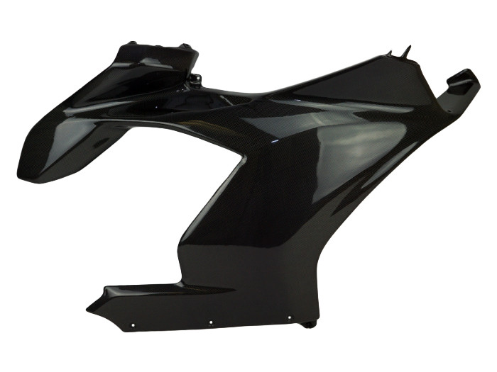 Large Side Panels(right side shown) in Glossy Plain Weave Carbon Fiber for Ducati Panigale  V4, V4S 2018-2019