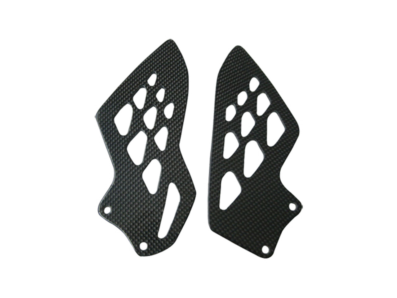 Glossy Plain Weave Carbon Fiber Heel Guards for BMW S1000RR, S1000R