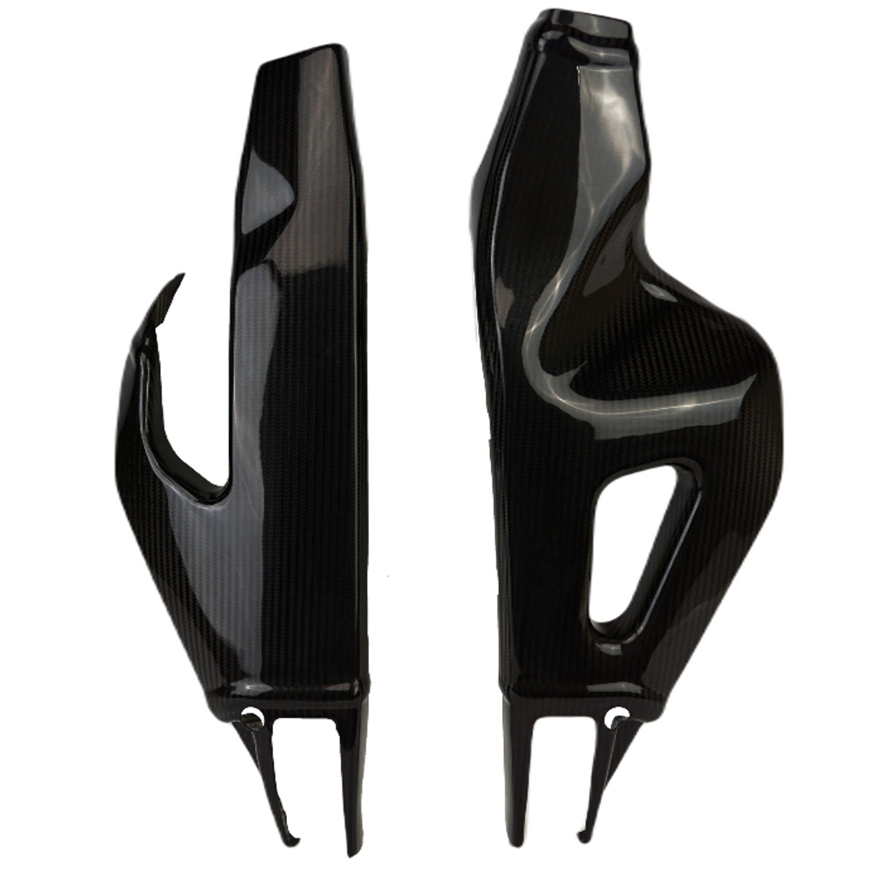 Swingarm Covers in Glossy Twill Weave Carbon Fiber for Aprilia RSV4 2021+, Tuono V4 2021+