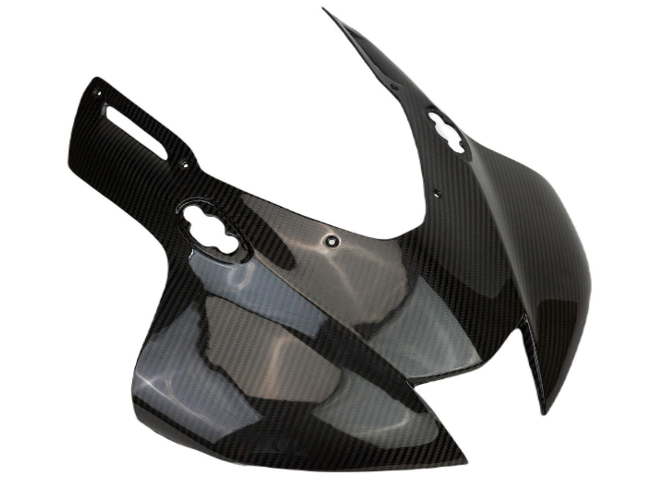 Upper Front Fairing in Glossy Twill Weave Carbon Fiber for Honda CBR1000RR-R and SP 2020+

