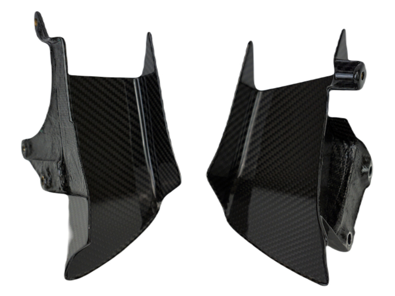 Lower Winglets in Glossy Plain Weave Carbon Fiber for Ducati Multistrada V4