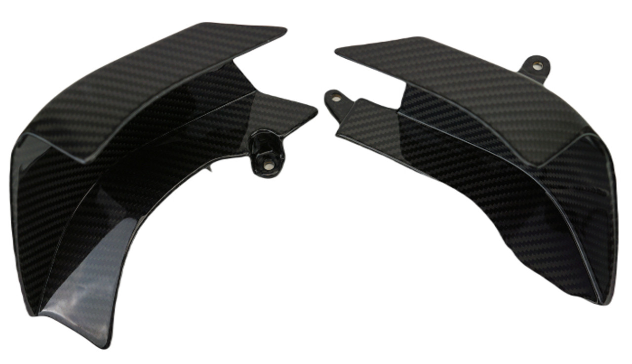 Lower Winglets in Glossy Plain Weave Carbon Fiber for Ducati Multistrada V4