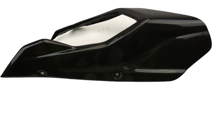 Forward Chain Guard in Glossy Plain Weave Carbon Fiber for Ducati Multistrada V4