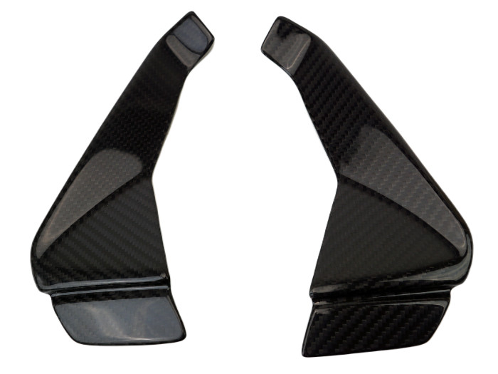 Air Intake Covers in Glossy Twill Weave Carbon Fiber for Aprilia RS660 2020-2024