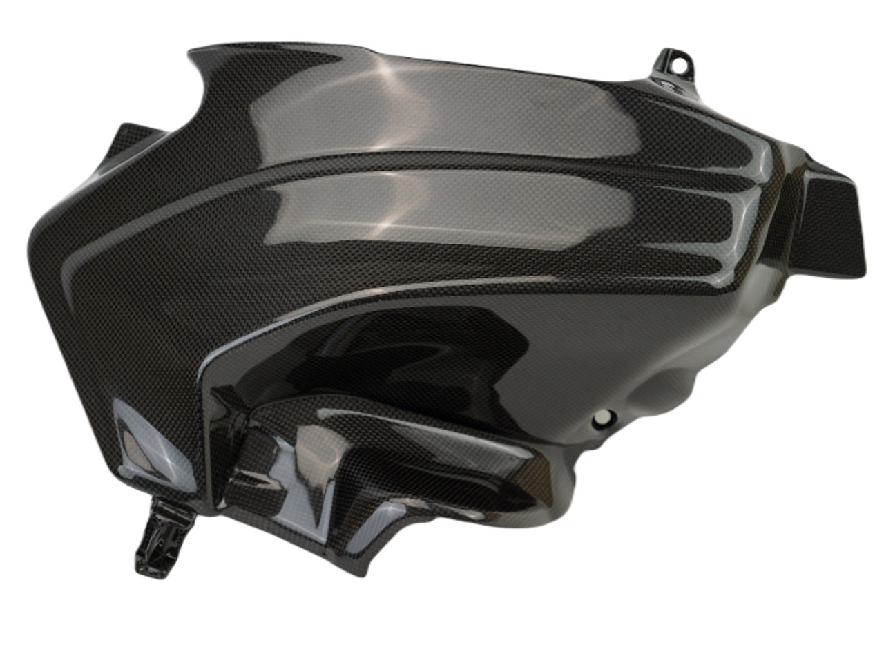Large Side Inner Panels in Glossy Plain Weave Carbon Fiber for Ducati Panigale V2