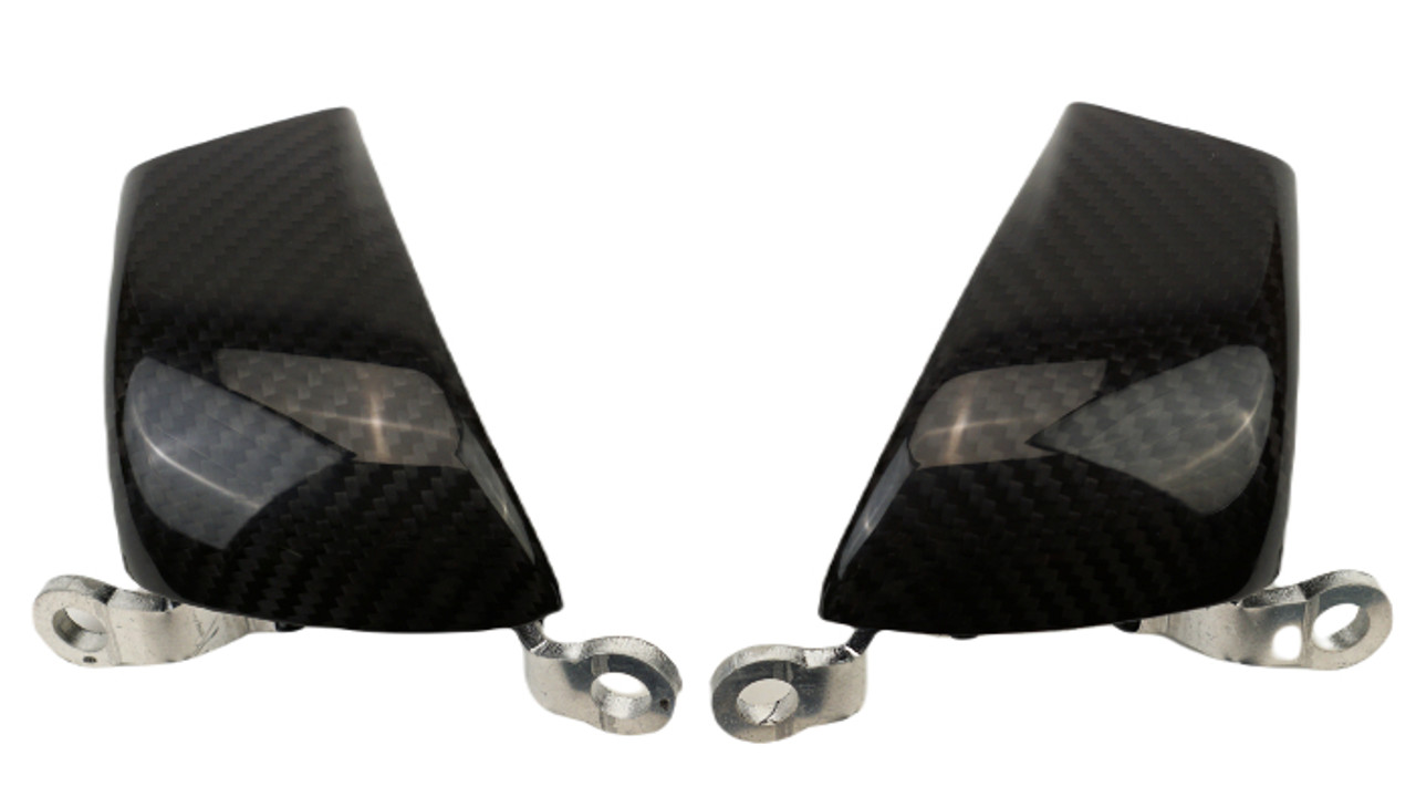 Front Brake Coolers in Glossy Twill Weave Carbon Fiber for Ducati 899, 959, 1199, 1299, V2,V4, Streetfighter V2,V4
