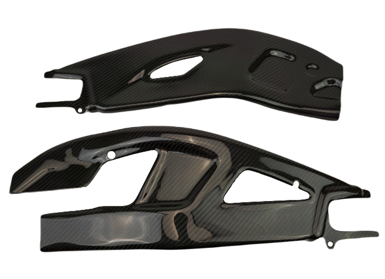 Swingarm Covers in Glossy Twill Weave Carbon Fiber for Honda CBR1000RR-R and SP 2020+

