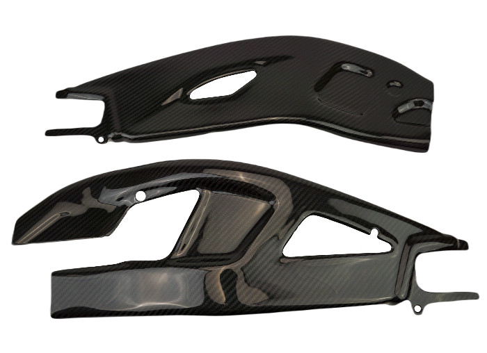 Swingarm Covers in Glossy Twill Weave Carbon Fiber for Honda CBR1000RR-R and SP 2020+