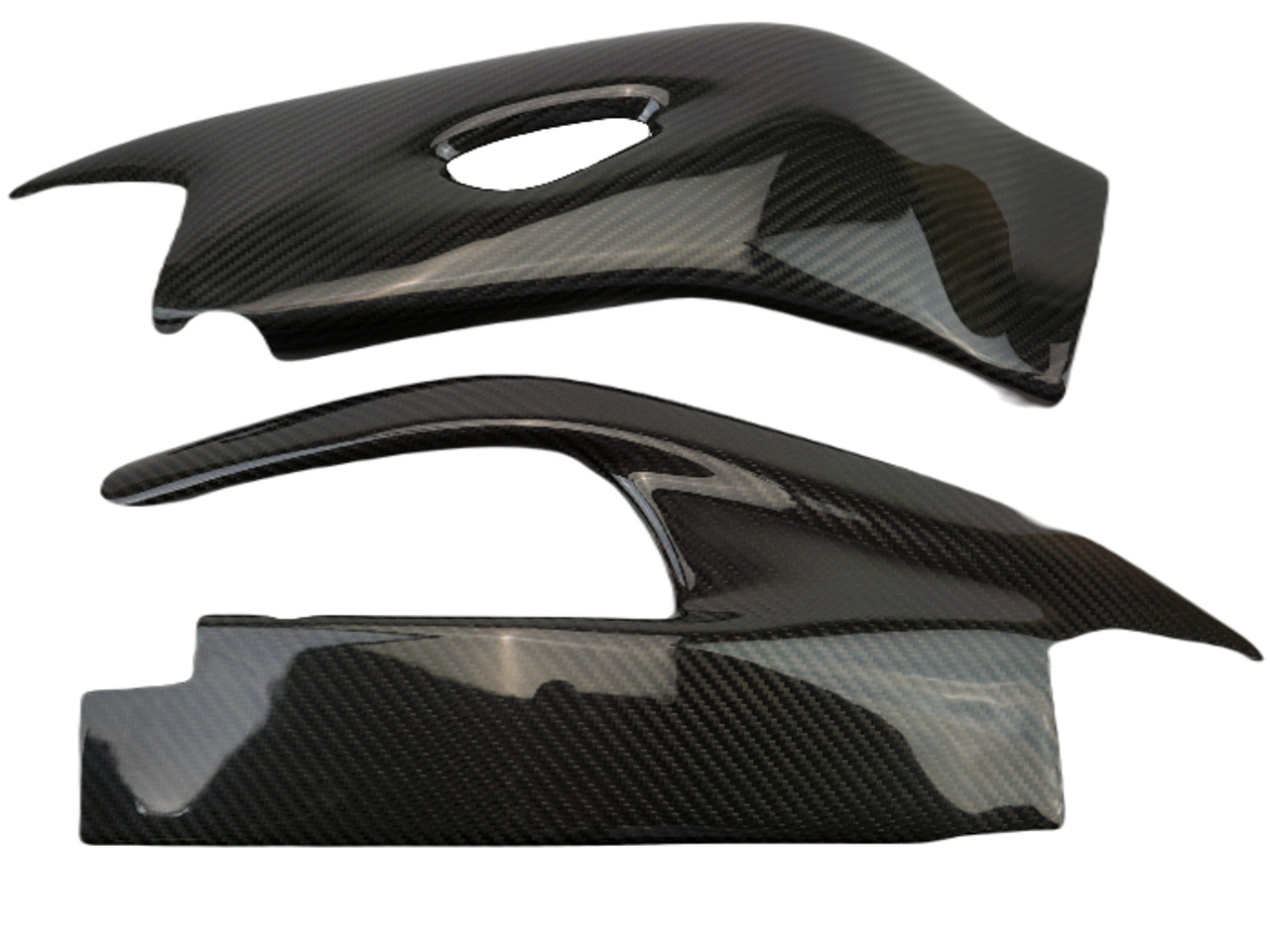 Swingarm Covers in Glossy Twill Weave Carbon Fiber for Honda CBR1000RR 2012-2016

