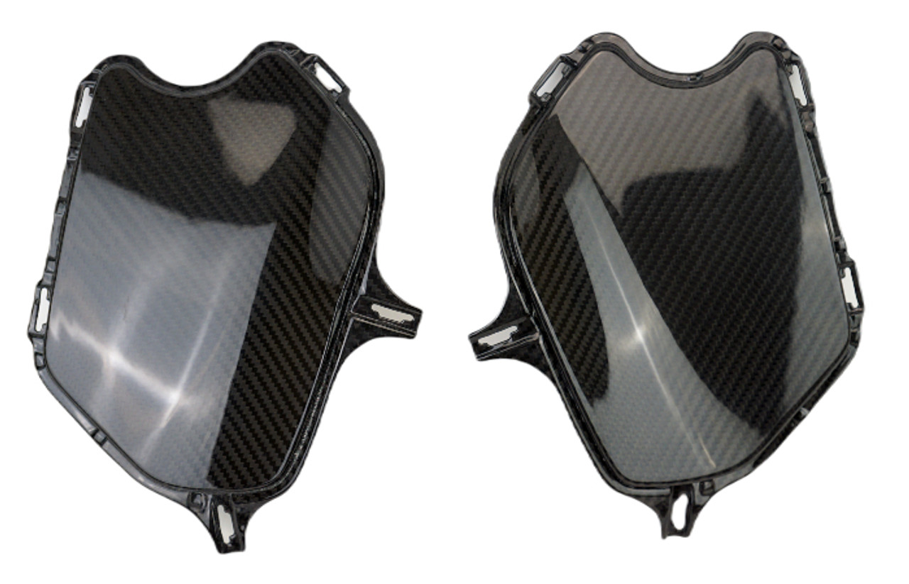 Tank Center Pieces in Glossy Twill Weave Carbon Fiber for Honda Grom 2022+

