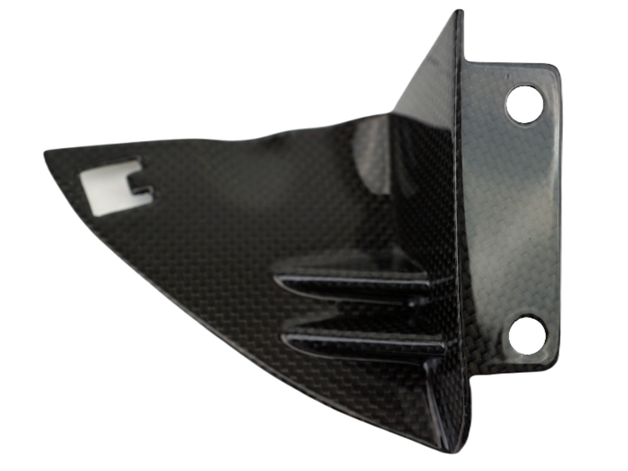 Side Support in Glossy Plain Weave Carbon Fiber for Ducati Diavel V4