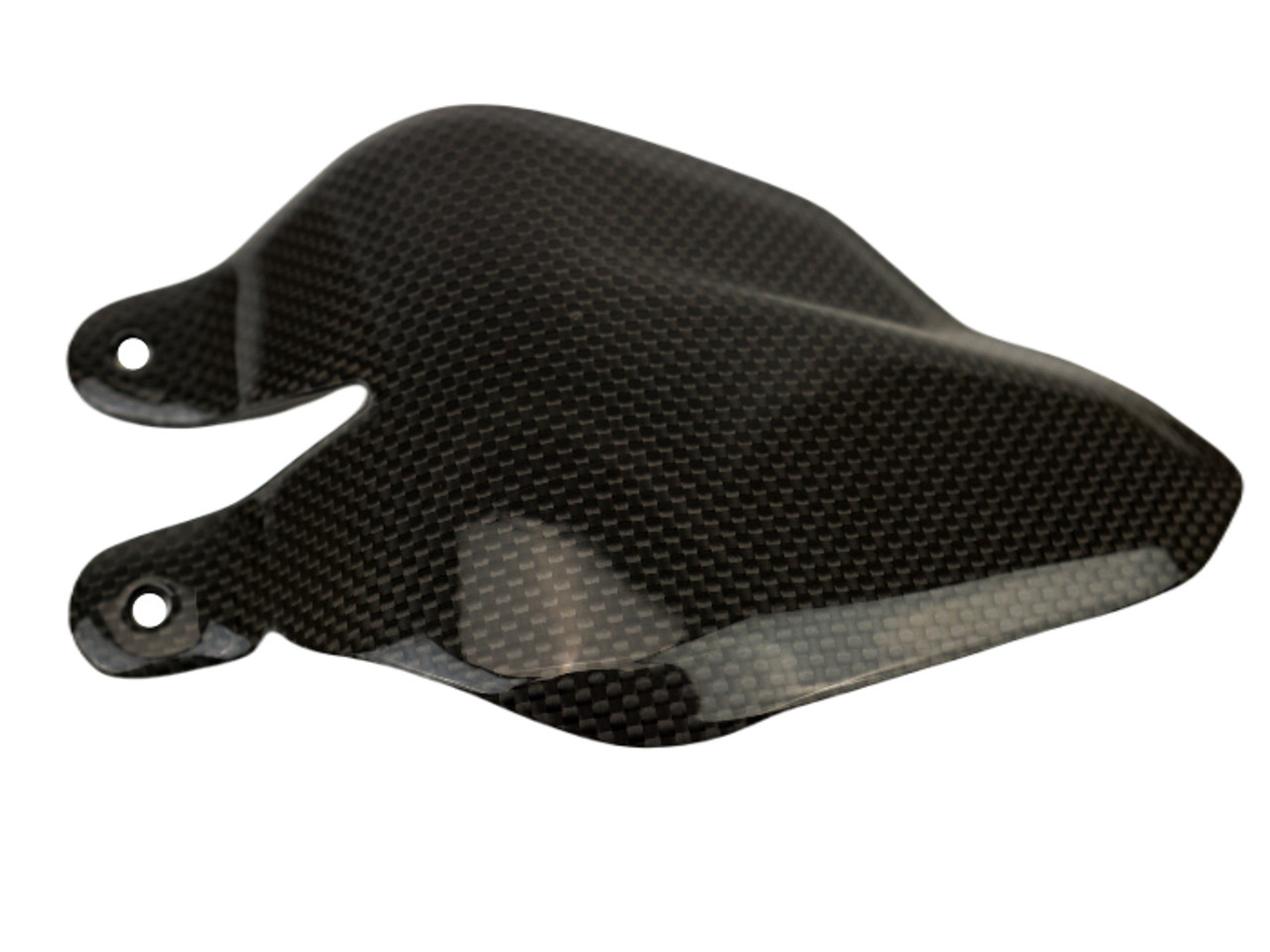 Heel Plate in Glossy Plain Weave Carbon Fiber for Ducati Diavel V4

