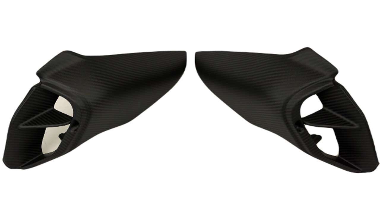 Air Intakes in Matte Twill Weave Carbon Fiber for Ducati Diavel V4
