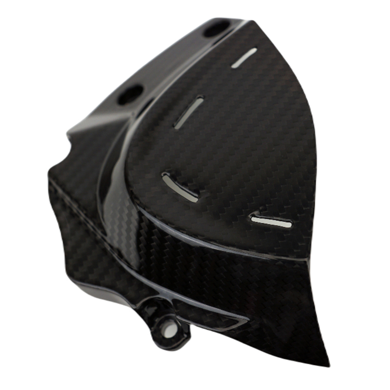 Sprocket Cover in Glossy Plain Weave Carbon Fiber for Ducati Monster 821