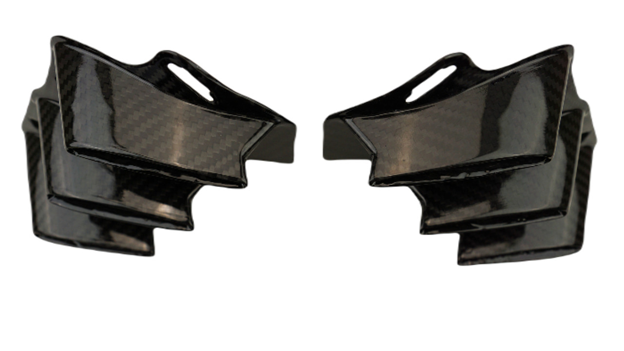 Inner Winglets in Glossy Twill Weave Carbon Fiber for Honda CBR1000RR-R, SP, FIREBLADE 2020-2022