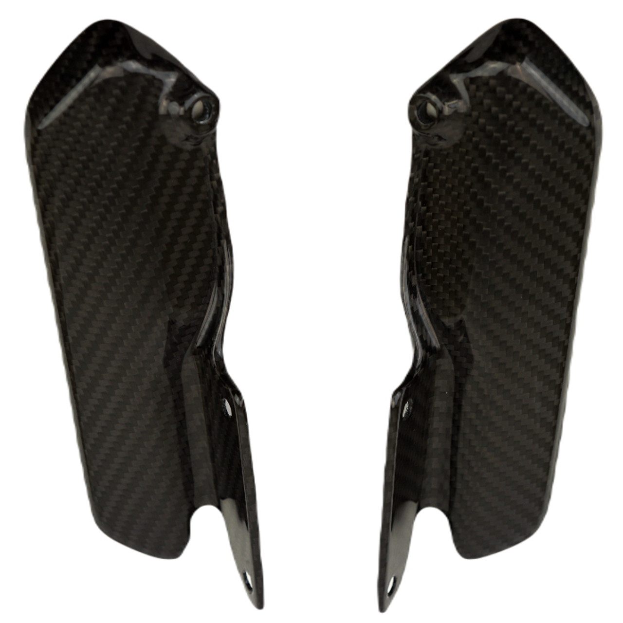 Fork Guards in Glossy Twill Weave Carbon Fiber for Speed Twin 2022+
