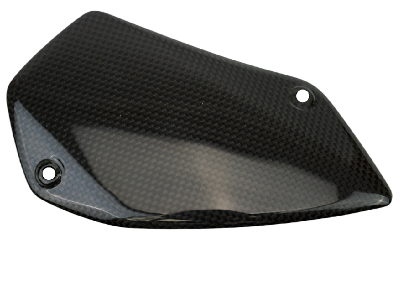 Swingarm Small Cover in Glossy Plain Weave Carbon Fiber for Ducati Multistrada V4 Pikes Peak

