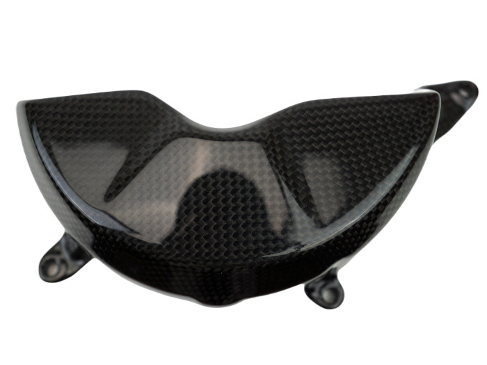 Alternator Cover Guard (Smaller) in Glossy Plain Weave Carbon Fiber for Ducati Streetfighter V4, Panigale V4