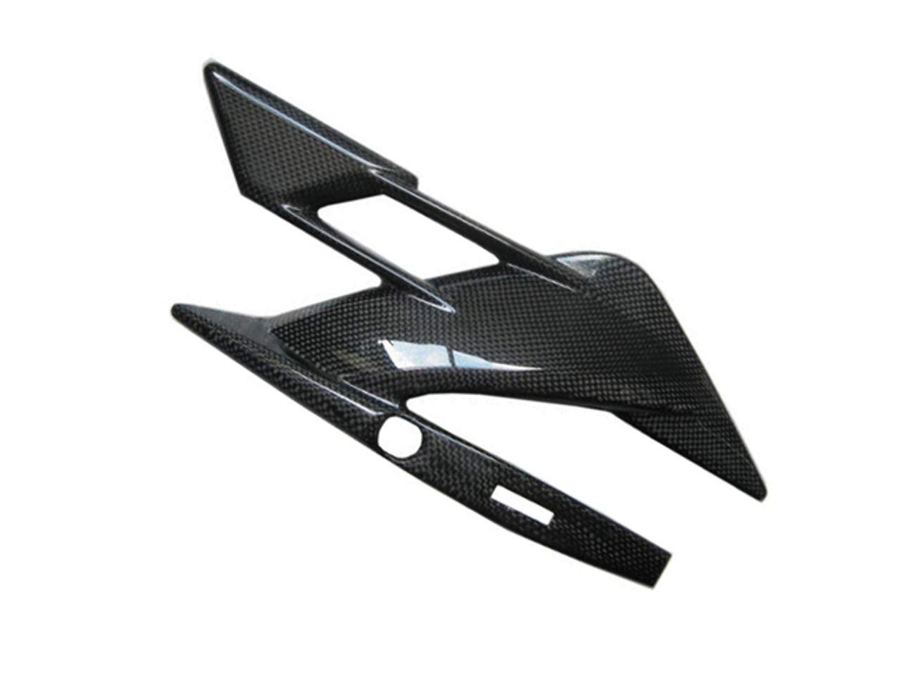 Glossy Plain Weave Carbon Fiber Swing Arm Cover / Lower Chain Guard for MV Agusta Brutale 920, 990R, 1090RR, F4 2010+