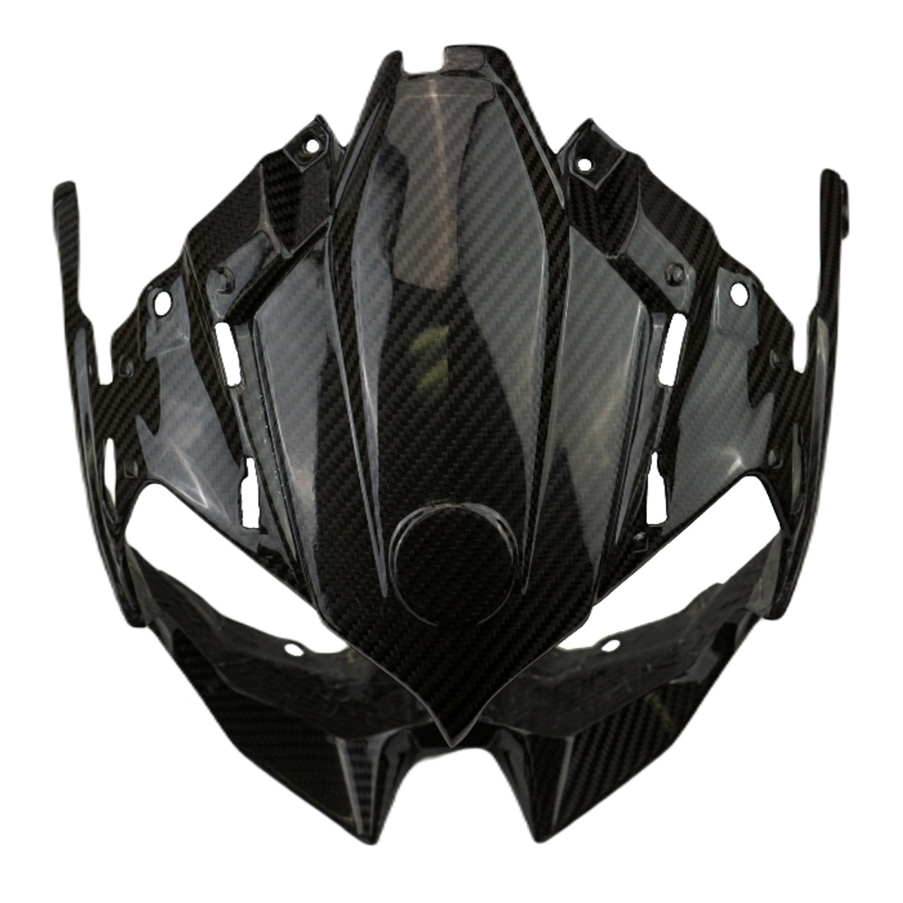 Front Fairing Base in Glossy Twill Weave Carbon Fiber for Kawasaki Z H2

