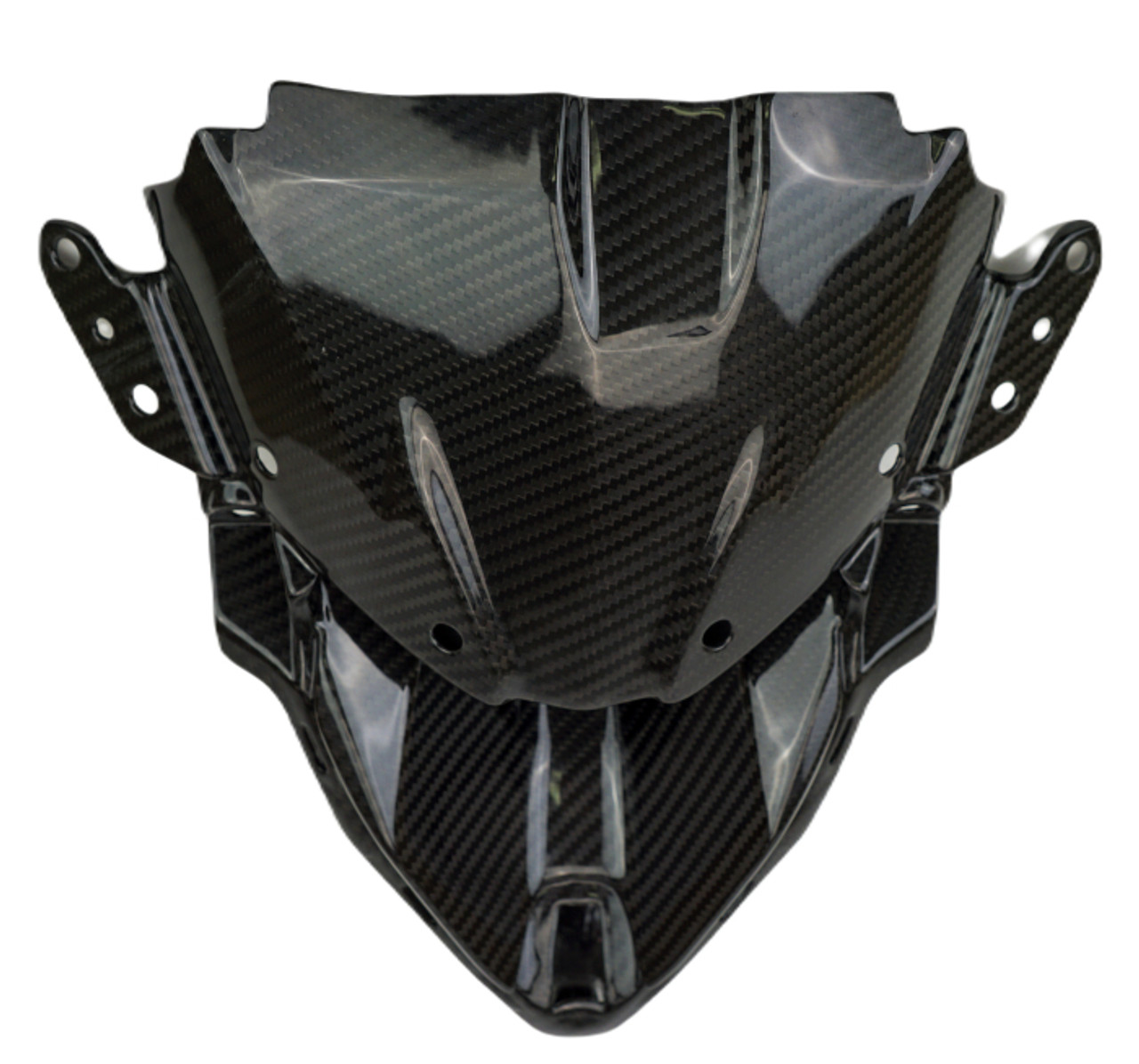 Air Intake in Glossy Twill Weave Carbon Fiber for Kawasaki ZX6R 2019+ 