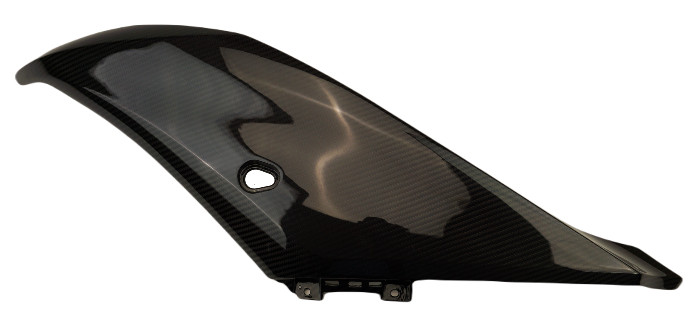 Side Fairings in Glossy Twill Weave Carbon Fiber for Yamaha R3, R25 2019-2024  - left side
