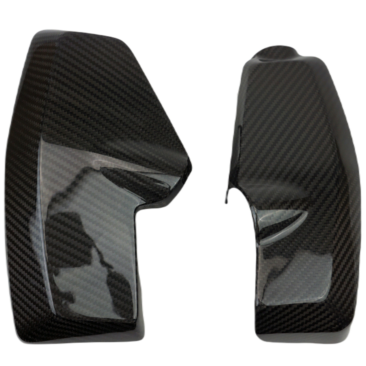 Radiator Covers in Glossy Twill Weave Carbon Fiber for Harley-Davidson Sportster S 

