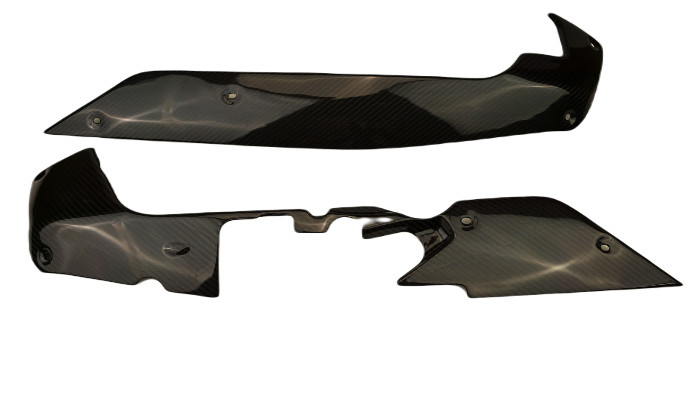 Belly Panels in Glossy Twill Weave Carbon Fiber for Harley-Davidson Sportster S