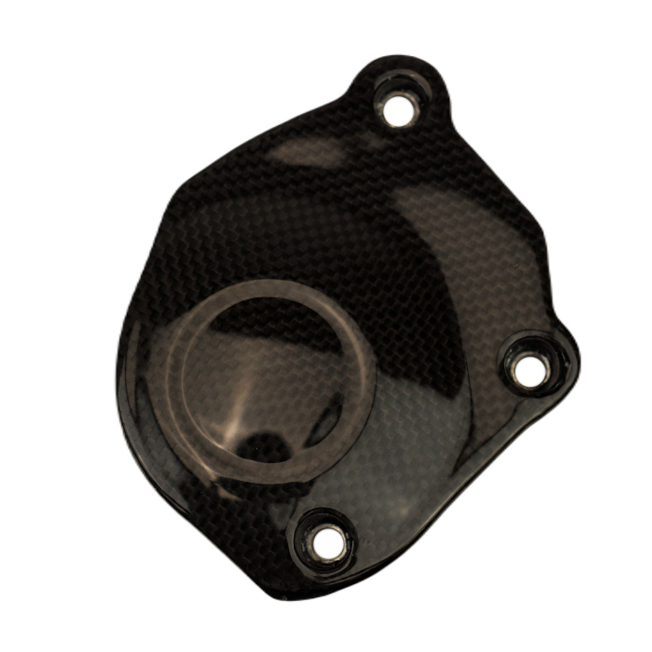 Starter Cover Guard in Glossy Plain Weave Carbon Fiber for Triumph Street Triple 765 R,S 2023+

