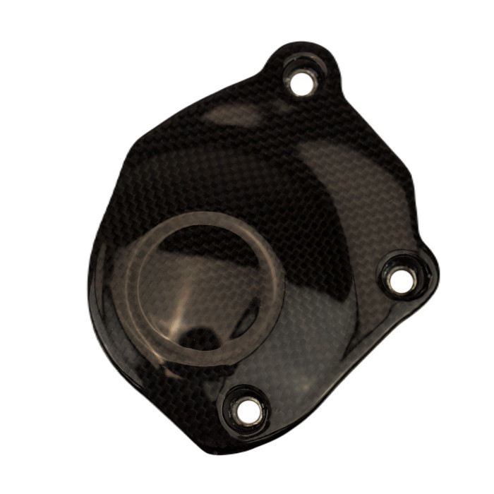 Starter Cover Guard in Glossy Plain Weave Carbon Fiber for Triumph Street Triple 765 R,S 2023+