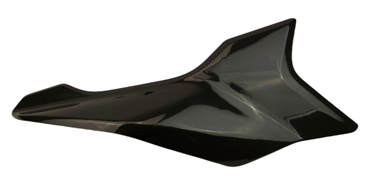 Under Seat Covers in Glossy Plain Weave Carbon Fiber for Ducati Hypermotard 698 Mono