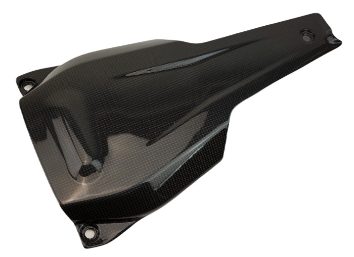 Undertray in Glossy Plain Weave Carbon Fiber for Ducati Hypermotard 698 Mono