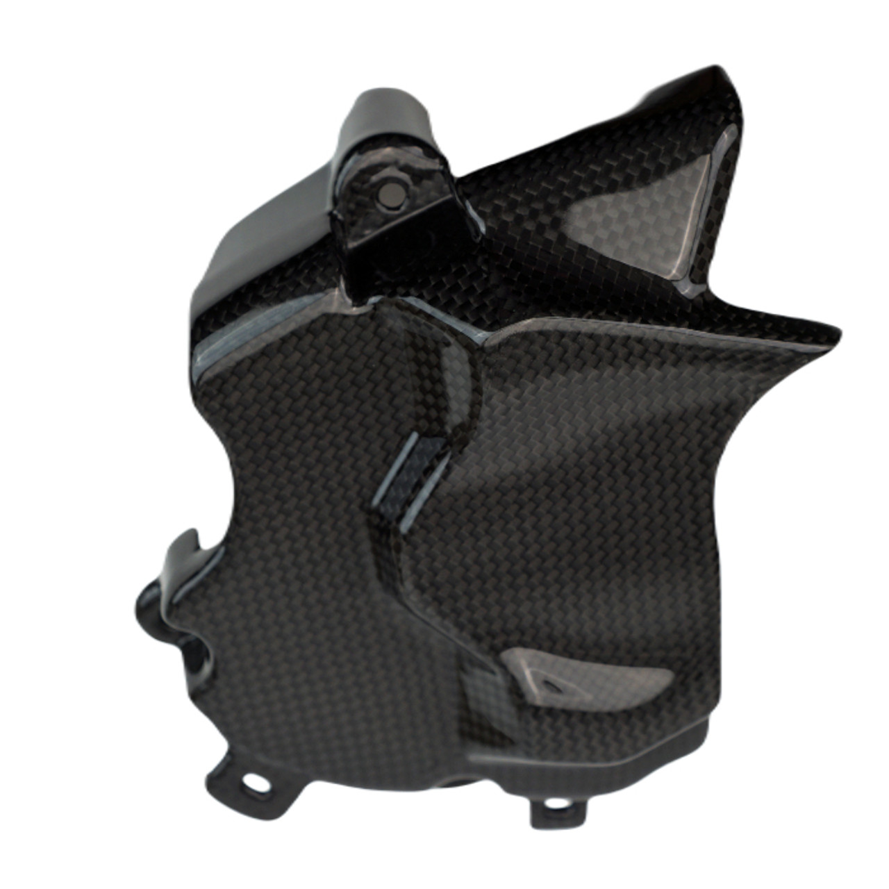 Sprocket Cover in Glossy Plain Weave Carbon Fiber for Ducati Hypermotard 698 Mono