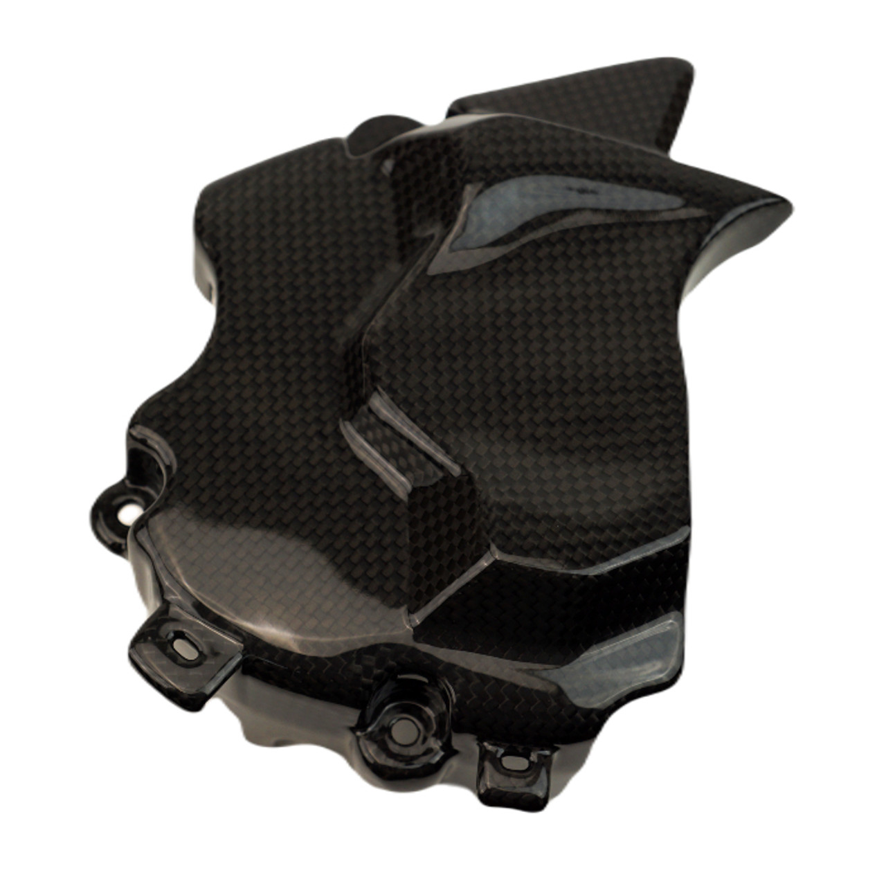 Sprocket Cover in Glossy Plain Weave Carbon Fiber for Ducati Hypermotard 698 Mono