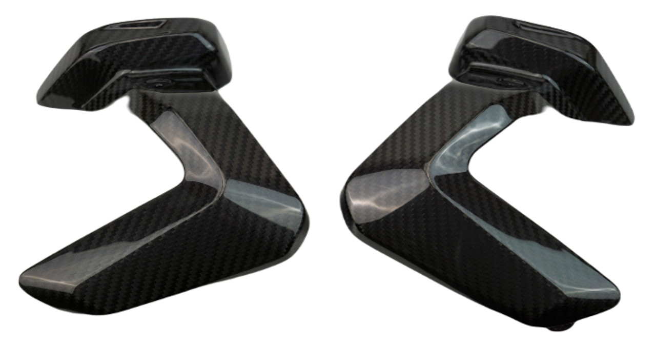 Cylinder Head Inserts in Glossy Twill Weave Carbon Fiber for BMW R1250GS (Fits ADV) 2017-2023 

