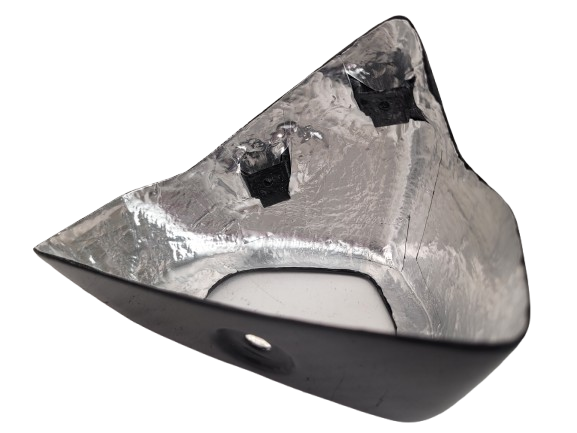 Exhaust Cap in Glossy Plain Weave Carbon Fiber for Triumph Street Triple 765 R,S 2023