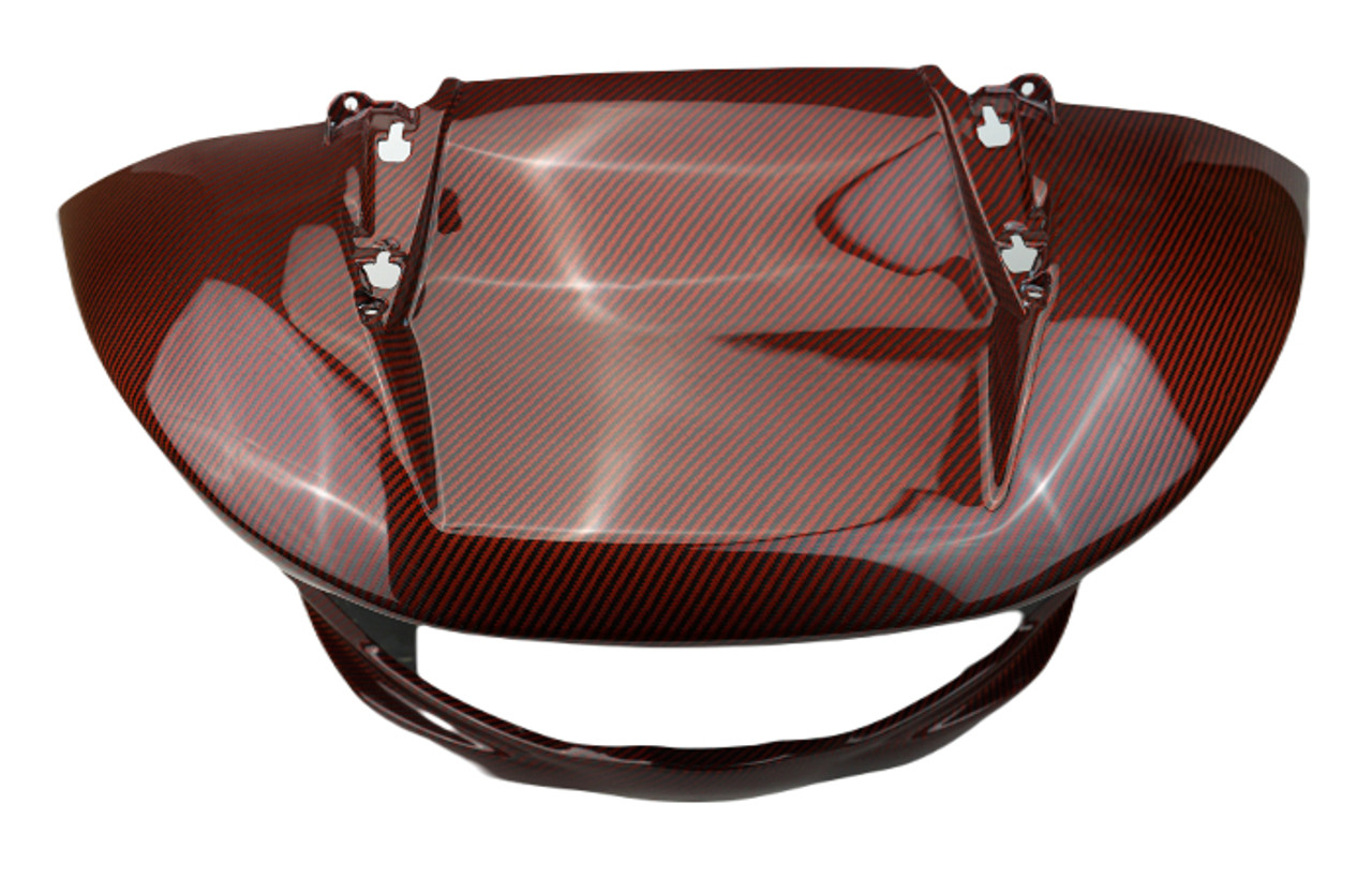 Front Fairing in Black and Orange Carbon Fiber for Harley-Davidson Road Glide 2024+